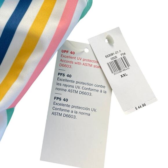 NWT Old Navy Womens One Shoulder Multi Stripe One Piece Swimsuit Size XXL - Picture 7 of 11